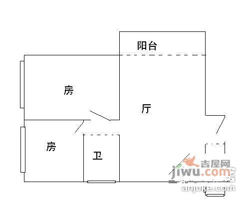 金沙花园2室1厅1卫113㎡户型图