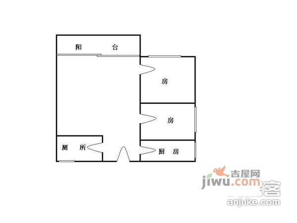 杏园小区2室1厅1卫75㎡户型图