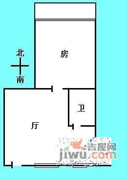 益鹏苑1室1厅1卫户型图