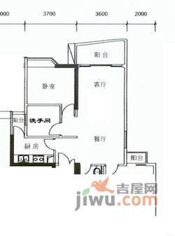 盈佳花园2室1厅1卫户型图