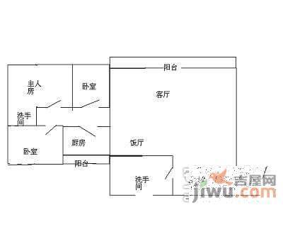 盈佳花园3室2厅2卫户型图