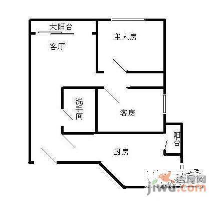 盈佳花园2室2厅1卫户型图