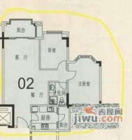 锦绣香江紫荆园2室2厅2卫87㎡户型图
