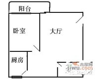 晓翠苑1室1厅1卫户型图