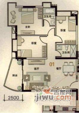 光大花园榕上居3室2厅2卫127㎡户型图