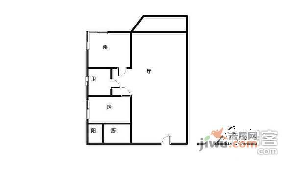 光大花园榕上居2室2厅1卫78㎡户型图