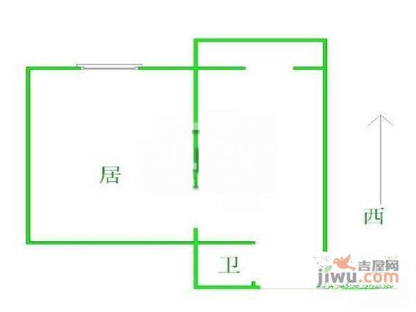 雅景苑1室1厅1卫48㎡户型图