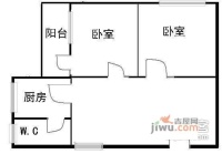 康湖山庄2室2厅1卫71㎡户型图
