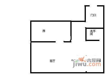 荣德阁1室1厅1卫户型图