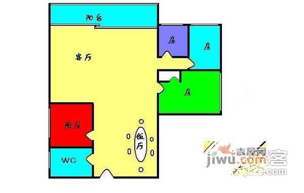 南轩阁3室2厅2卫128㎡户型图