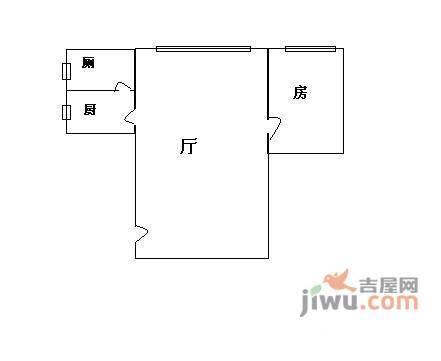 江南翠菊园1室1厅1卫47㎡户型图