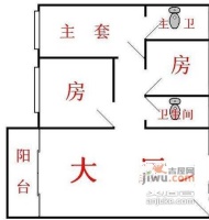 滨江西路小区3室1厅1卫70㎡户型图