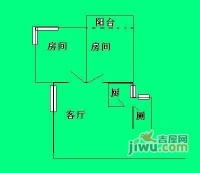 滨江西路小区2室1厅1卫52㎡户型图