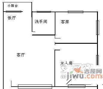 滨江西路小区2室1厅1卫52㎡户型图