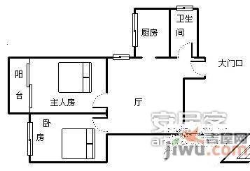 海天花苑2室1厅1卫81㎡户型图