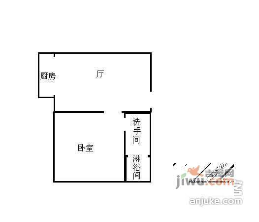 翔韵雅居1室1厅1卫户型图