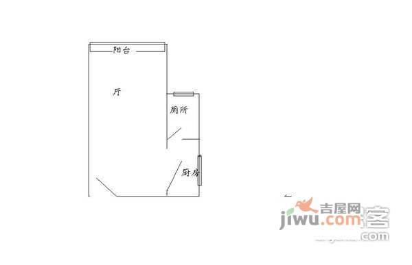 光大水岸榕城1室1厅1卫49㎡户型图