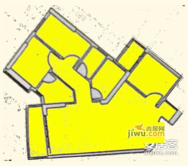 天立俊园3室2厅1卫134㎡户型图