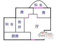 荔湾广场2室1厅1卫76㎡户型图