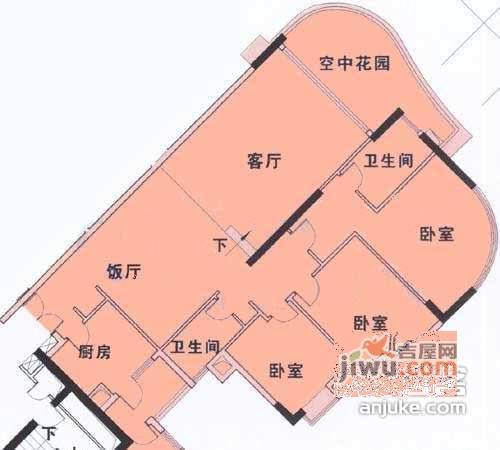 滨江明珠4室2厅2卫286㎡户型图