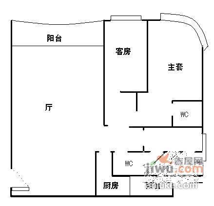 滨江明珠3室2厅2卫193㎡户型图