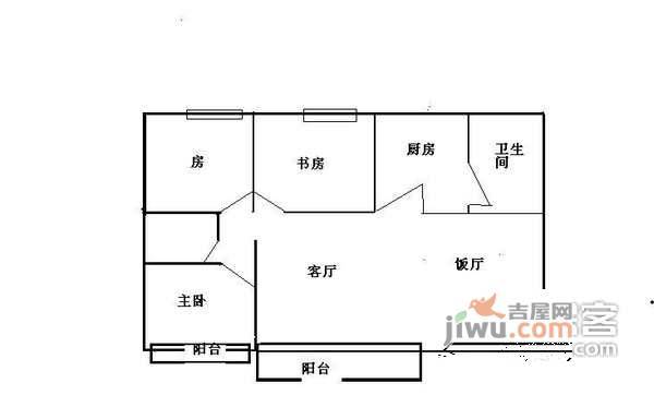 白云高尔夫花园3室2厅2卫户型图