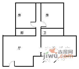 白云高尔夫花园2室1厅1卫96㎡户型图