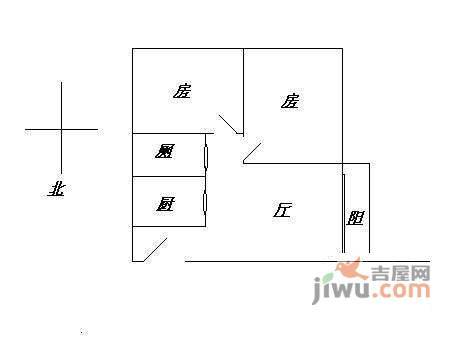 白云高尔夫花园2室1厅1卫96㎡户型图