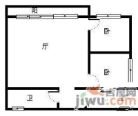 岭南花园2室1厅1卫80㎡户型图