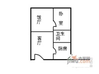 岭南花园1室1厅1卫45㎡户型图