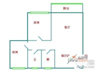 广信金兰花园2室2厅1卫73㎡户型图