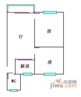 广信金兰花园2室1厅1卫户型图