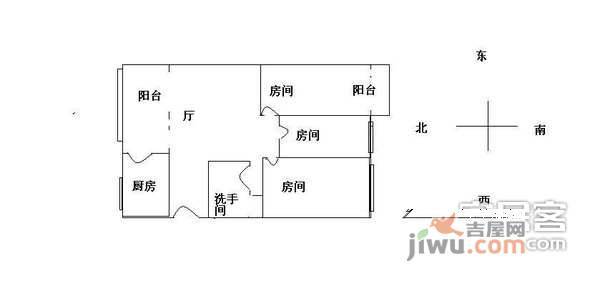 珠影小区3室2厅1卫户型图