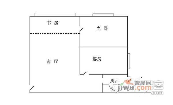 珠影小区3室1厅1卫90㎡户型图