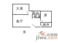 嘉柏居2室1厅1卫65㎡户型图