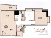 北京路5号公馆2室2厅1卫80㎡户型图