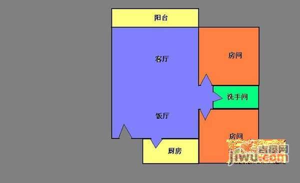 动感华庭2室2厅1卫户型图