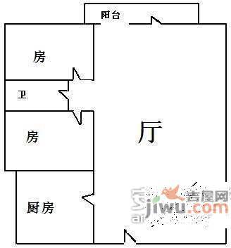 动感华庭2室1厅1卫70㎡户型图