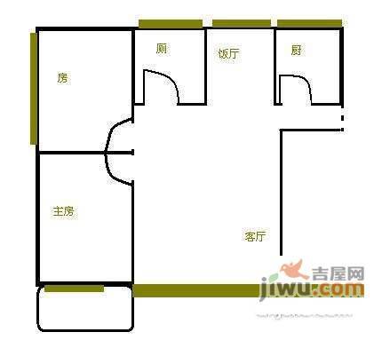 动感华庭2室2厅1卫户型图