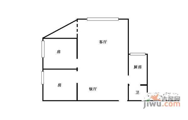 动感华庭2室1厅1卫70㎡户型图