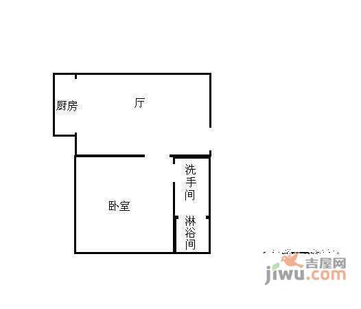 锦骏华庭1室1厅1卫户型图