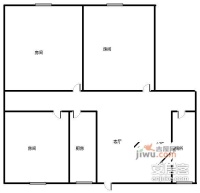 东风东路小区3室1厅1卫80㎡户型图