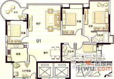 光大花园二期2室1厅1卫73㎡户型图