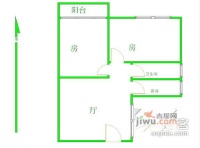 天河北远洋小区2室2厅1卫63㎡户型图