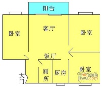 广园新村3室2厅1卫104㎡户型图