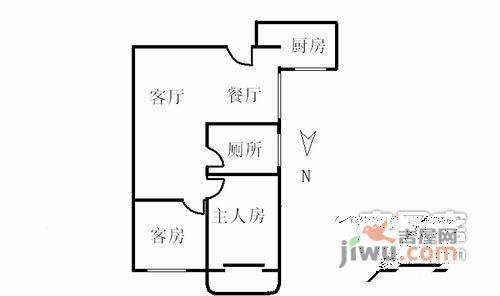 丰兴广场2室1厅1卫户型图