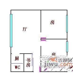 广园云苑新村2室1厅1卫73㎡户型图