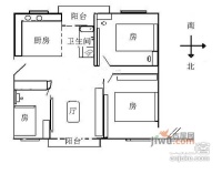 广园云苑新村3室2厅1卫93㎡户型图