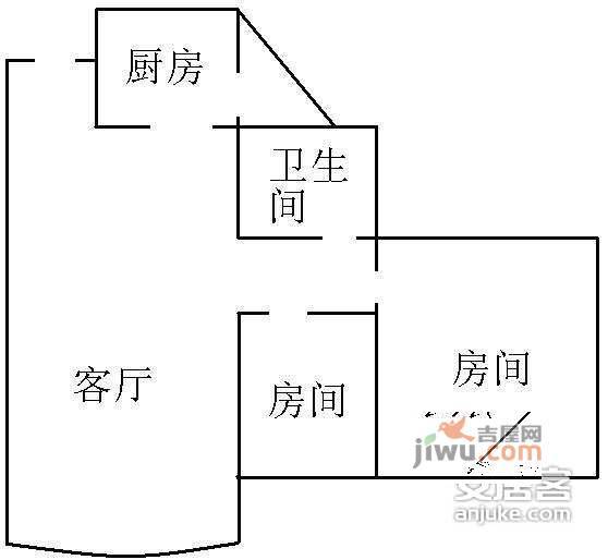 东山锦轩2室2厅1卫户型图