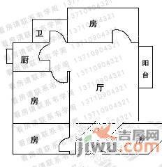 云山锦绣家园3室2厅1卫152㎡户型图